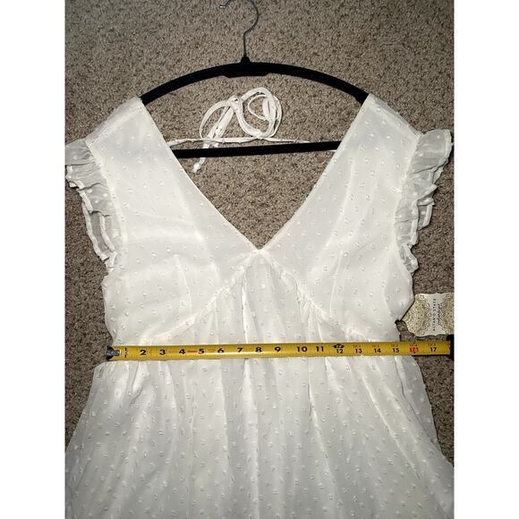 Alterd State - White Polka Dot - Ruffle Tie Dress - Picture 6 of 14